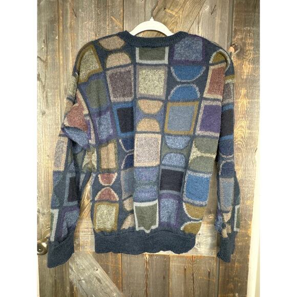 ALPACA WOOL Sweater Men’s Medium Inti for George Alexander Geometric Design - Picture 6 of 7